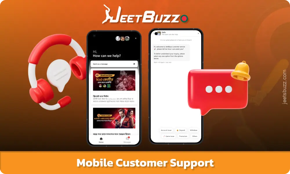 Jeetbuzz app users in Bangladesh can contact customer support 24 hours a day via online chat or email