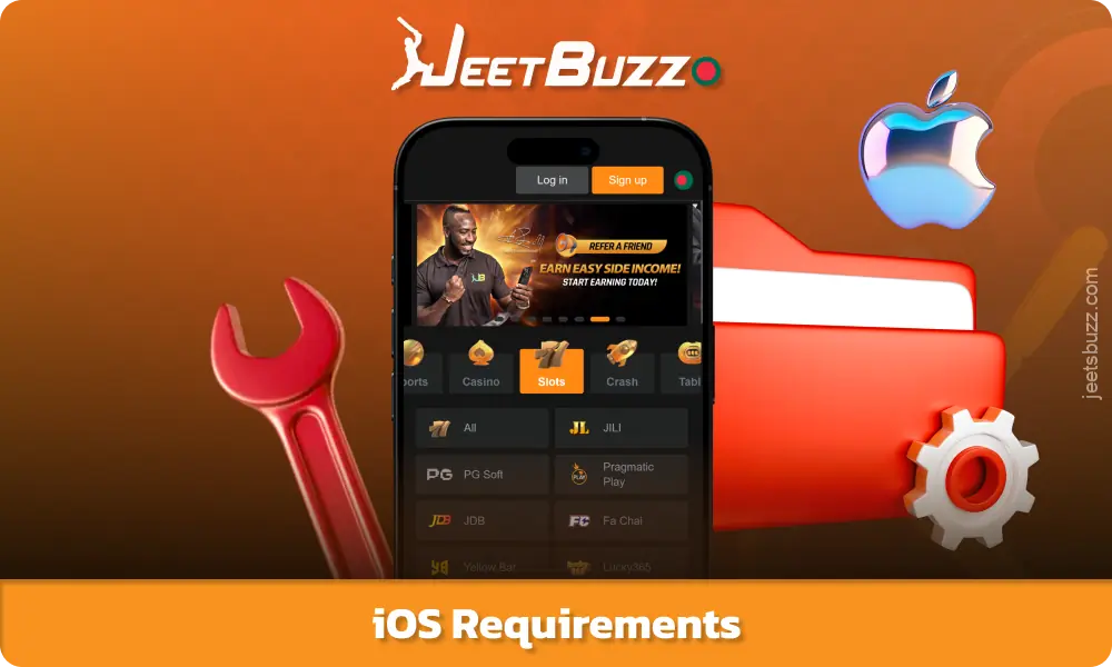 To use Jeetbuzz on iOS, your device must meet the basic system requirements